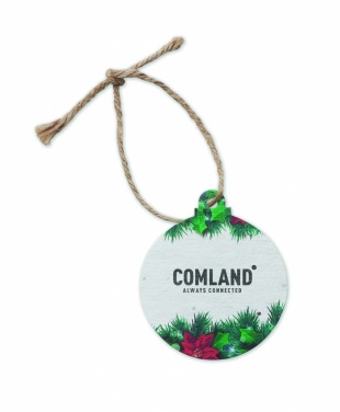 Logo trade corporate gifts picture of: Seed paper Xmas ornament